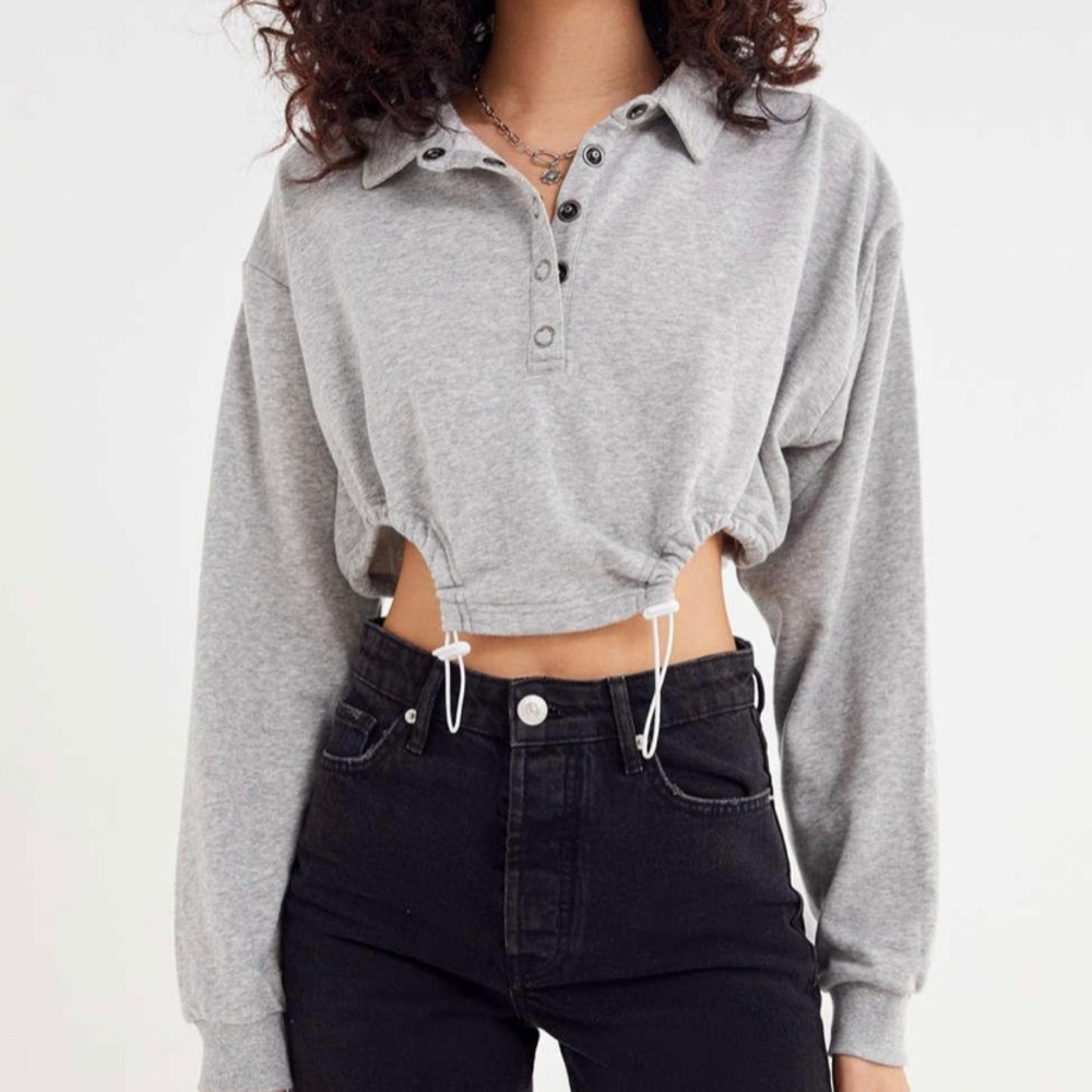 UO Sandra Drawcord crop top